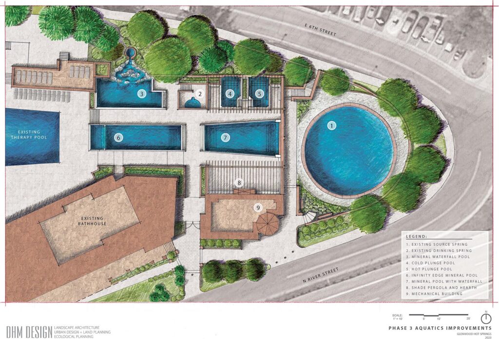 Aerial Plan for the New East End Pools at Glenwood Hot Springs Resort