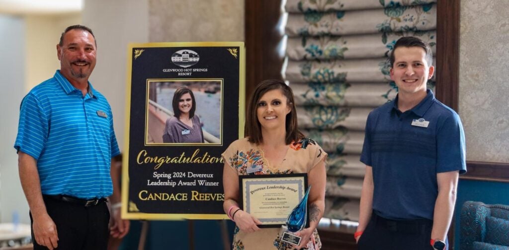 Candace Reeves, 2024 Spring Devereux Leadership Award Winner at Glenwood Hot Springs Resort