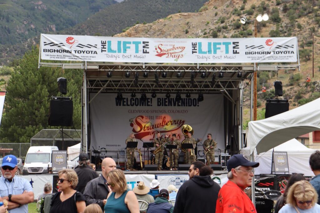 Main Performance Stage at the Strawberry Days Festival near Glenwood Hot Springs Resort