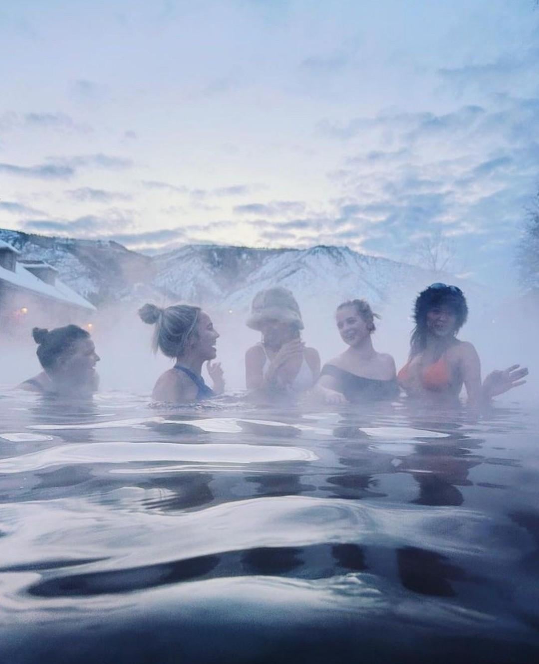 girlfriend getaways to the hot springs pool