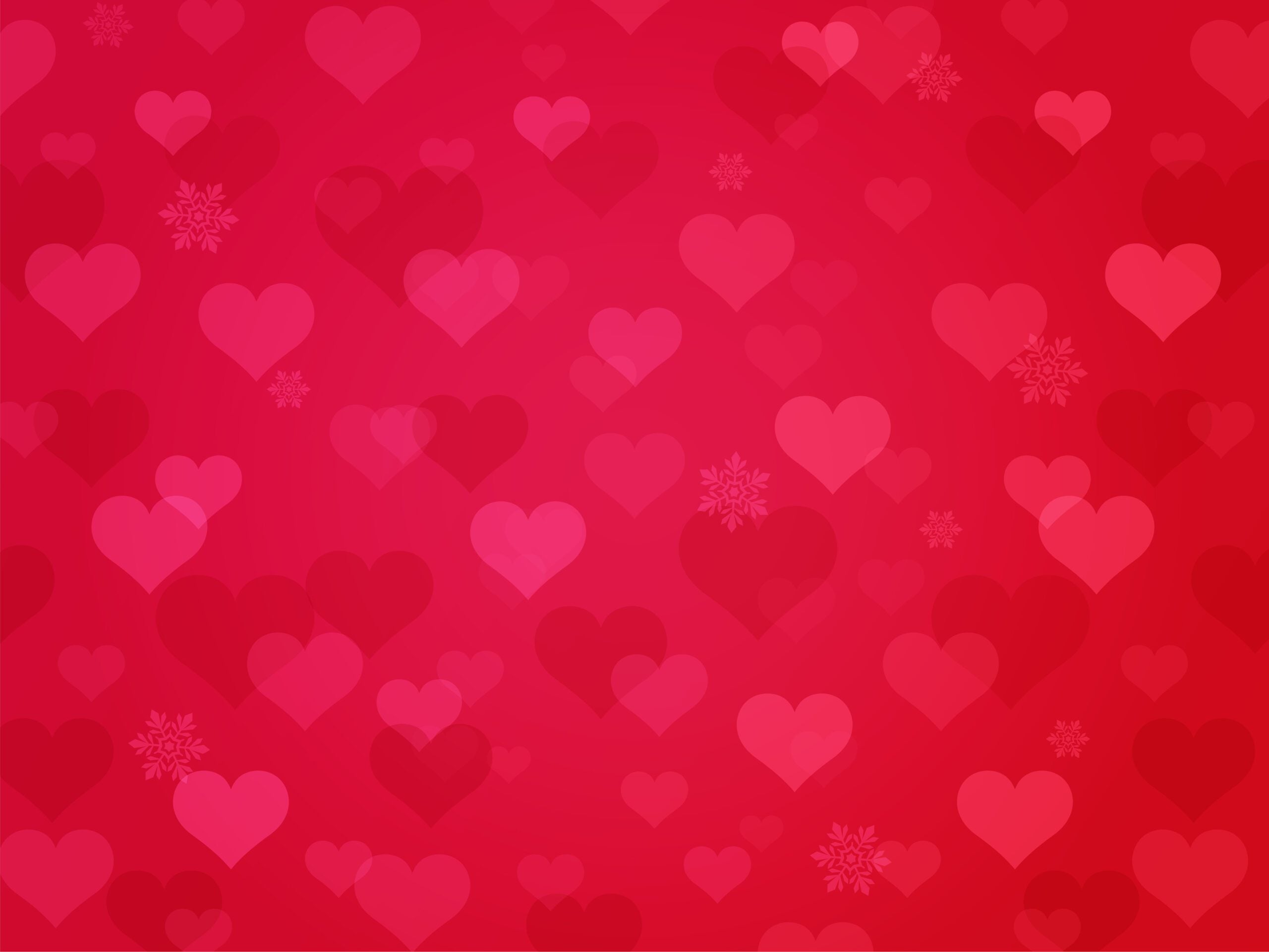 Red and Pink Hearts and Snowflakes Background | Glenwood Hot Springs Resort