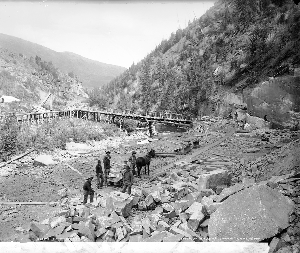 Peach Blow Quarry, Source of Red Sandstone for the Stone Bath House, Hotel 1888 at Glenwood Hot Springs Resort