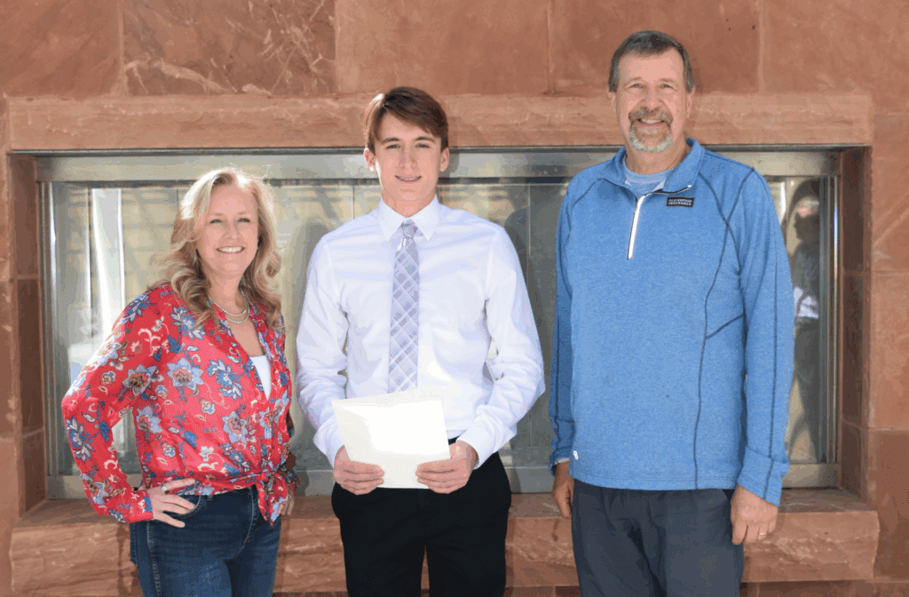 Matthew Helms, recipient of the Glenwood Hot Springs Resort Higher Education Scholarship