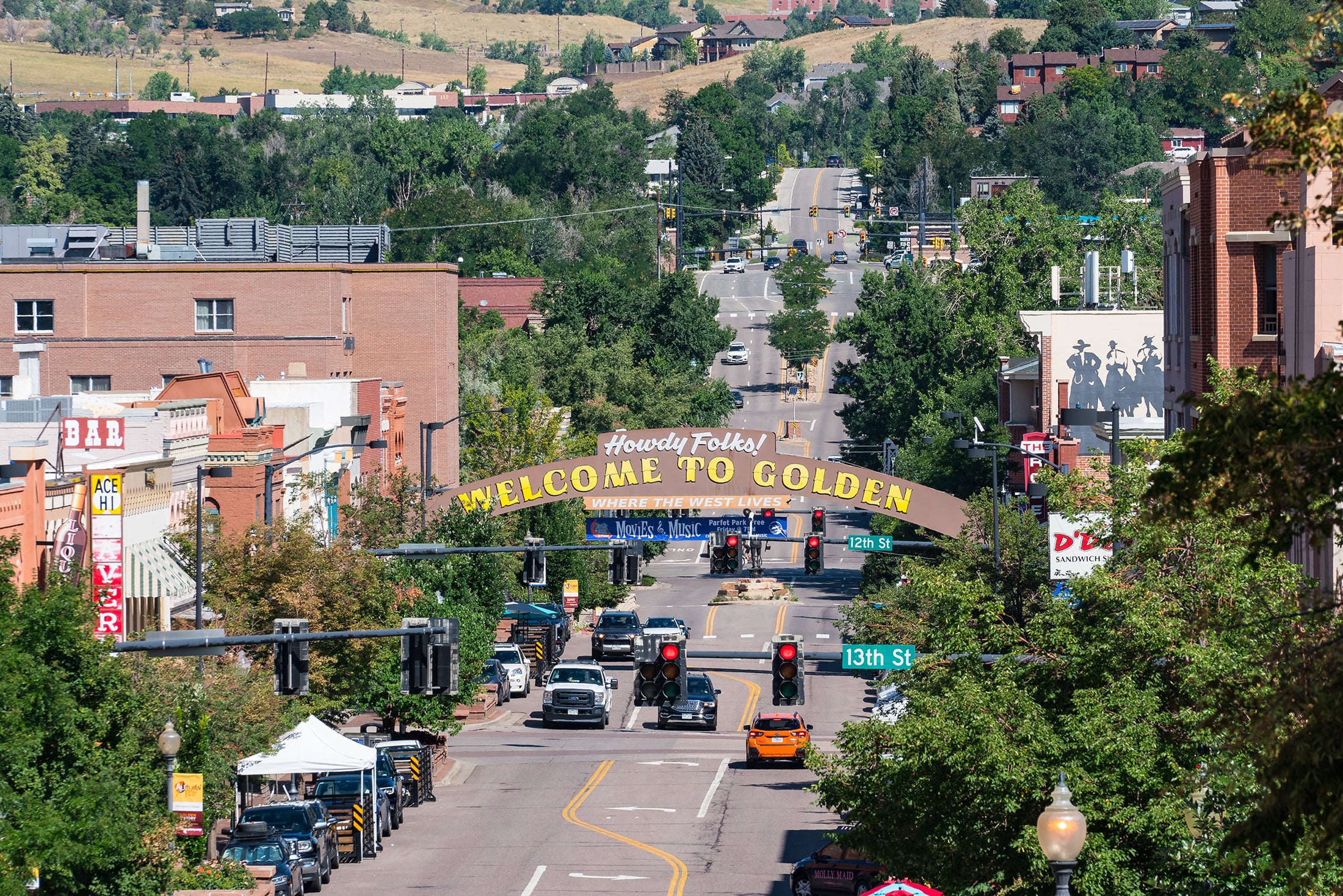 Welcome to Golden Colorado, east of Glenwood Hot Springs Resort