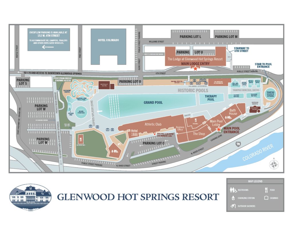 Illustrated Property Map of Glenwood Hot Springs Resort