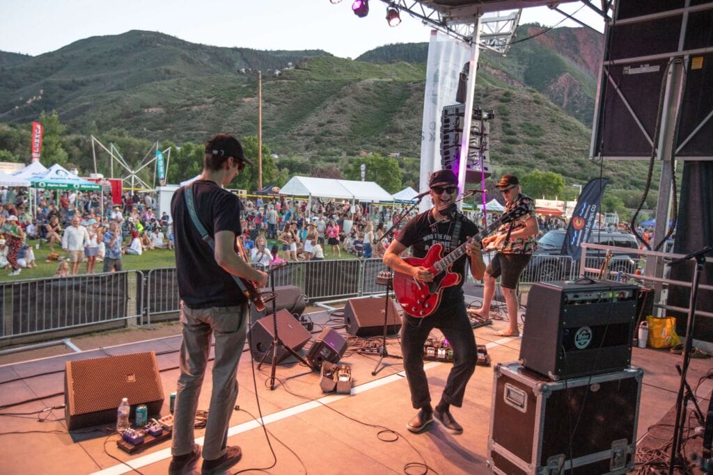 View from the performance stage at the Strawberry Days festival near Glenwood Hot Springs Resort